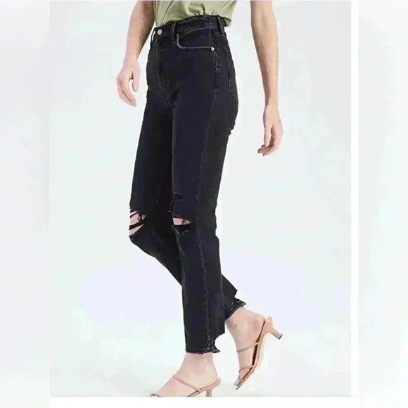 Abercrombie & Fitch Ultra High-Rise Ankle Straight Jeans curve love 25/0R - Picture 2 of 5